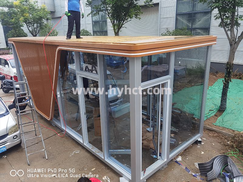 黑龙江候车亭候车室安装案例